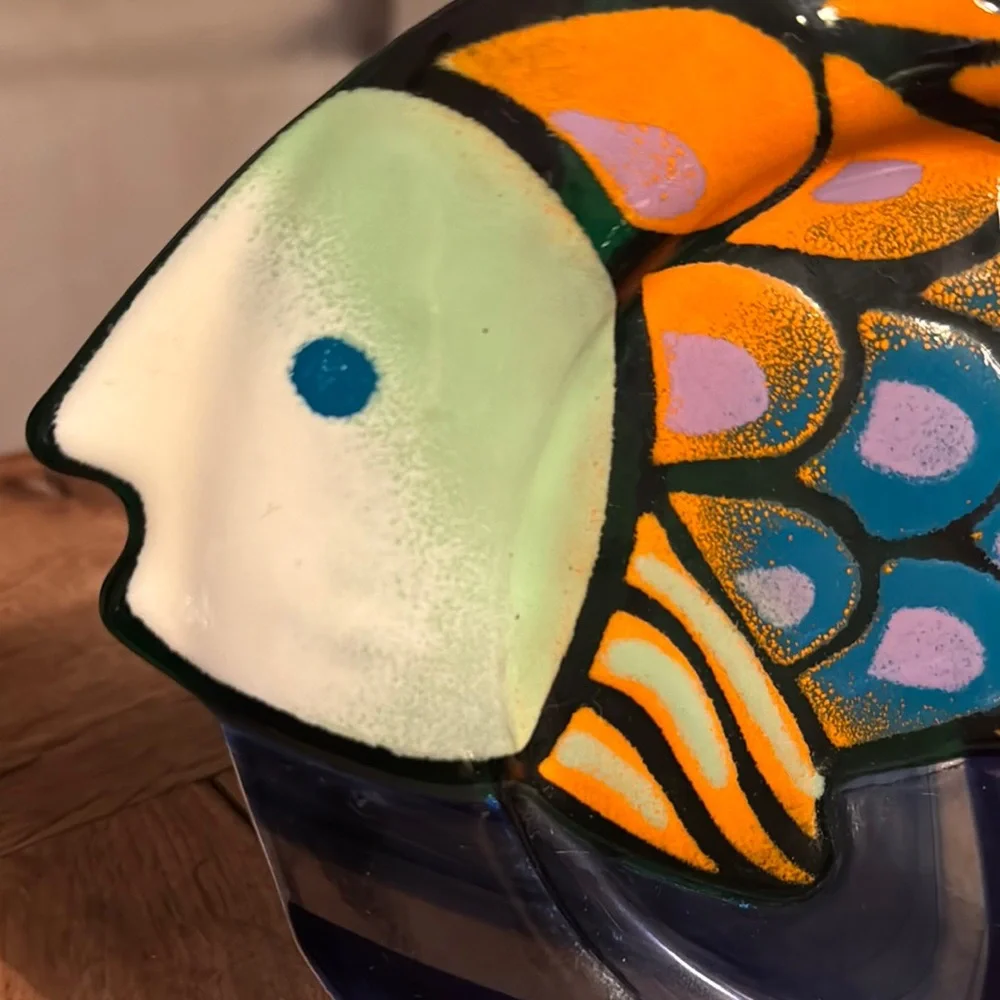 Colorful Glass Fish Decor